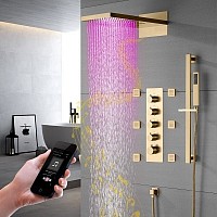 What are the benefits of using a music shower head at home?
